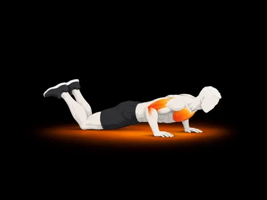 Illustration of a knee push-up